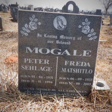 MOGALE Peter Sehlage 1931-1996 &amp; Freda Matshitlo 1933-2005