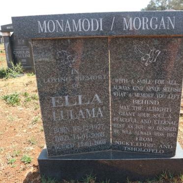 MORGAN Ella Lulama 1977-2008, MONAMODI