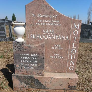 MOTLOUNG Sam Lekhooanyana 1925-2009