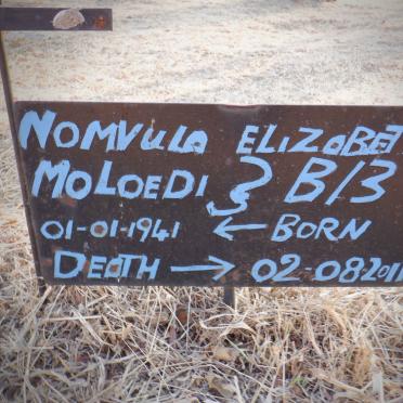 MOLOEDI Nomvula Elizabeth 1941-2011