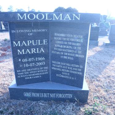 MOOLMAN Mapule Maria 1966-2003
