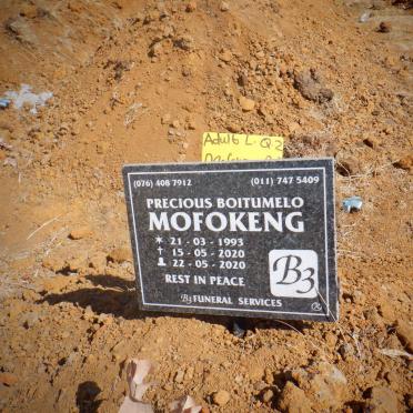 MOFOKENG Precious Boitumelo 1993-2020