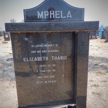 MPHELA Elizabeth Thandi 1940-1996