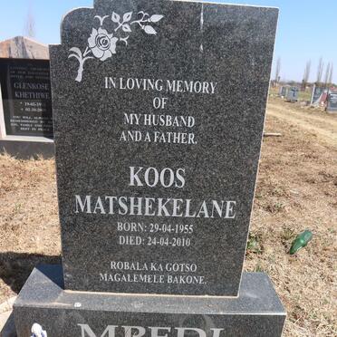MPEDI Koos Matshekelane 1955-2010