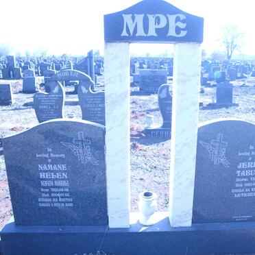MPE Jerry Tabudi 1926-1962 &amp; Namane Helen 1930-2006