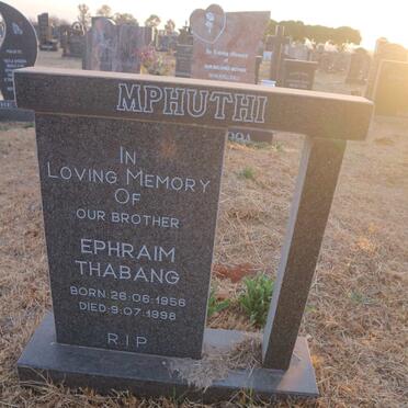 MPHUTHI Ephraim Thabang 1956-1998