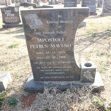MPOSTOLI Petrus Mavuso 1926-2000