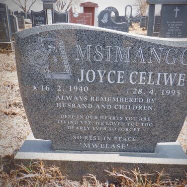 MSIMANGO Joyce Celiwe 1940-1995