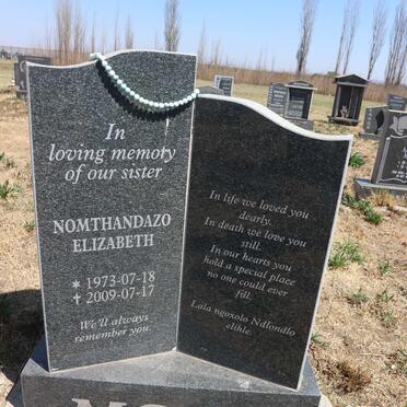 MSIBI Nomthandazo Elizabeth 1973-2009