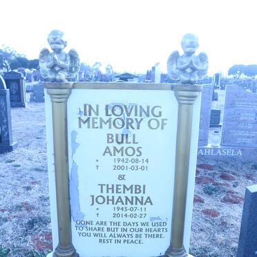 MTHANDI Bull Amos 1942-2001 &amp; Thembi Johanna 1945-2014