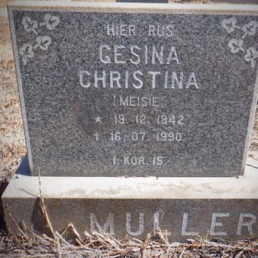 MULLER Gesina Christina 1942-1990