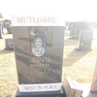 MUTLOANE Seipati Miriam 1937-1999