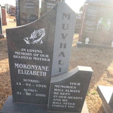MUVHALI Mokonyane Elizabeth 1926-2000