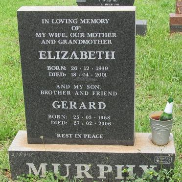 MURPHY Elizabeth 1939-2001 :: MURPHY Gerard 1968-2006