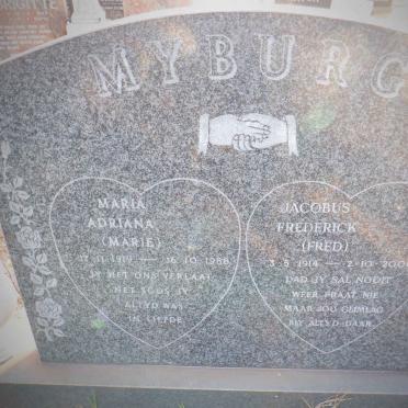 MYBURG Jacobus Frederick 1914-2000 &amp; Maria Adriana 1919-1988