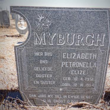 MYBURGH Elizabeth Petronella 1951-1994