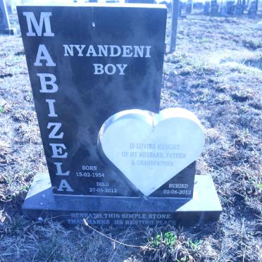 MABIZELA Nyandeni Boy 1954-2012