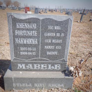 MABELE Khensani Fortunate 2007-2008