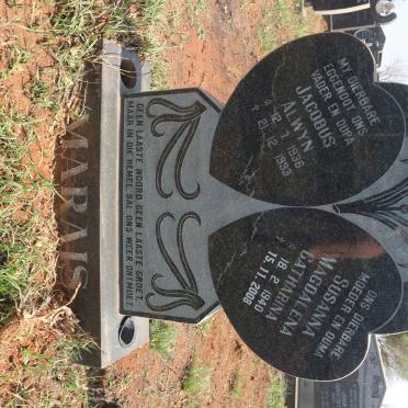 MARAIS Jacobus Alwyn 1936-1993 &amp; Susanna Magdalena Catharina 1940-2008