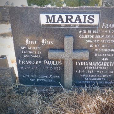 MARAIS Francois Paulus 1910-1975 &amp; Lydia Margaretha SAAYMAN 1918-2013 :: MARAIS Francois 1946-1995