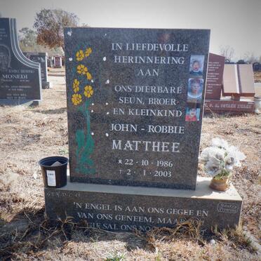 MATTHEE John Robbie 1986-2003