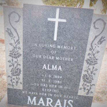 MARAIS Alma 1894-1983