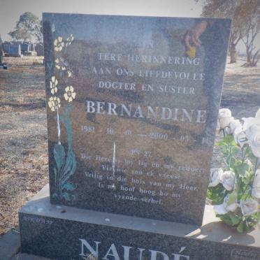 NAUDÉ Bernandine 1981-2000