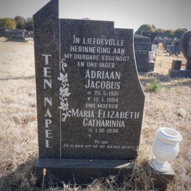 NAPEL Adriaan Jacobus, ten 1931-1984 &amp; Maria Elizabeth Catharinha 1936-