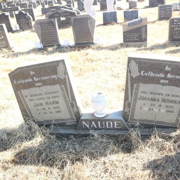 NAUDE Jan Harm 1928-1981 &amp; Johanna Hermina 1932-1990