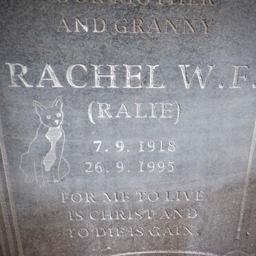 NAUDE Rachel W.D. 1918-1995