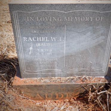 NAUDE Rachel W.D. 1918-1995