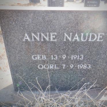 NAUDE Anne 1913-1983