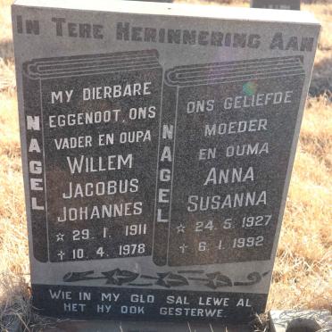 NAGEL Willem Jacobus Johannes 1911-1978 &amp; Anna Susanna 1927-1992