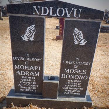 NDLOVU Mohapi Abram 1947-2005 :: NDLOVU Moses Bonono 1947-2016