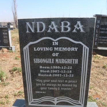 NDABA Sibongile Margreth 1980-2007
