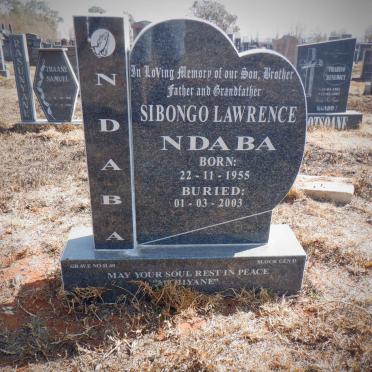 NDABA Sibongo Lawrence 1955-2003