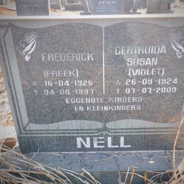 NELL Frederick 1925-1997 &amp; Gertruida Susan 1924-2009