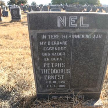 NEL Petrus Theodorus Ernest 1925-1980