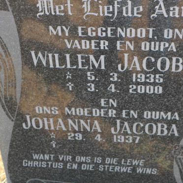 NEL Willem Jacobus 1935-2000 &amp; Johanna Jacoba 1937-