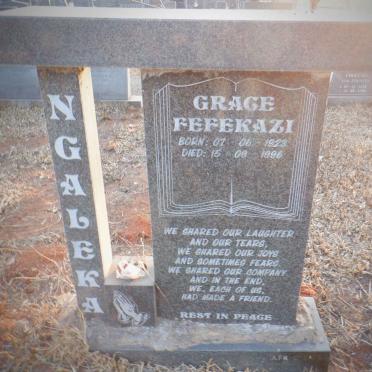 NGALEKA Grace Fefekazi 1923-1996