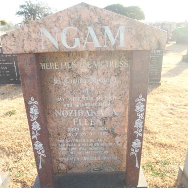 NGAM Nozibakala Ellen 1930-1995