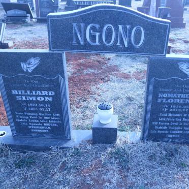 NGONO Billiard Simon 1927-2001 &amp; Nomathemba Florence 1930-2013