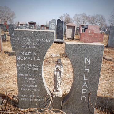 NHLAPO Maria Nomfula 1927-1996