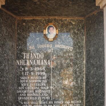 NHLANAMANA Thando 1966-1999