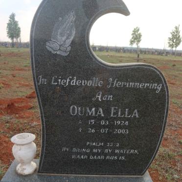 NIEKERK Ella, van 1924-2003