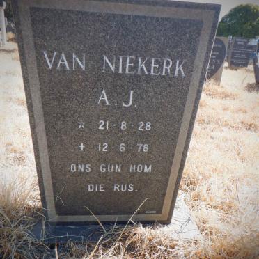 NIEKERK A.J., van 1928-1978