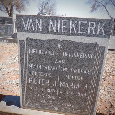 NIEKERK Pieter J., van 1957-1992 &amp; Maria A. 1954-