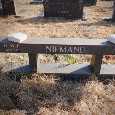 NIEMAND K.W.P. -1983 &amp; S.J. -1984