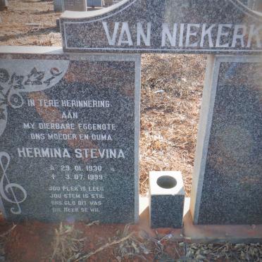 NIEKERK Hermina Stevina, van 1930-1999