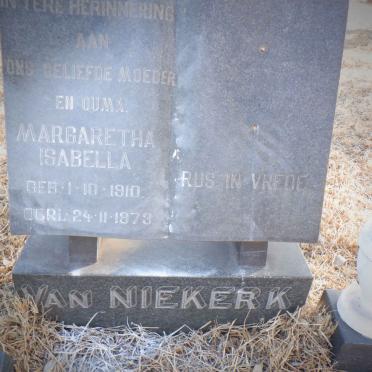 NIEKERK Margaretha Isabella, van 1910-1973